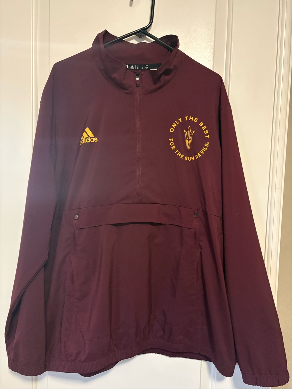 🔥🔥🔥Adidas Player Issued Maroon & Gold Arizona State Sun Devils Pullover XL